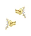 Starlit Curve Silver Stud Earring STS-6832